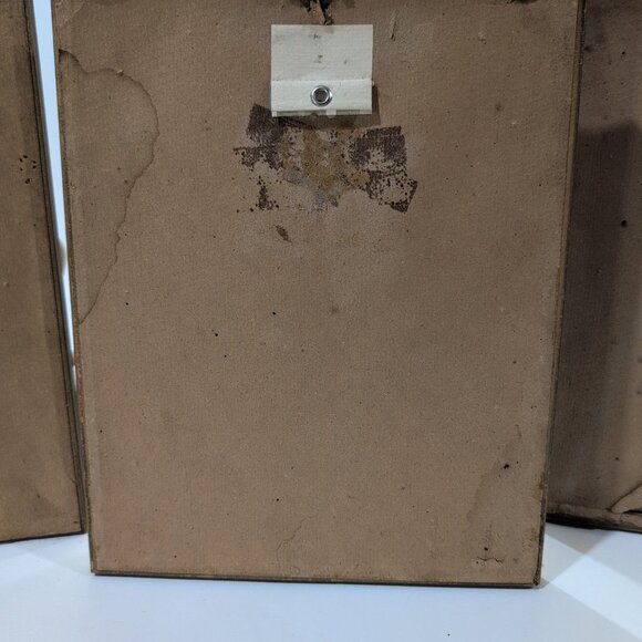 VINTAGE Art Deco Feathercraft Feather Bird Art Framed Set Of 3 - Picture 8 of 10